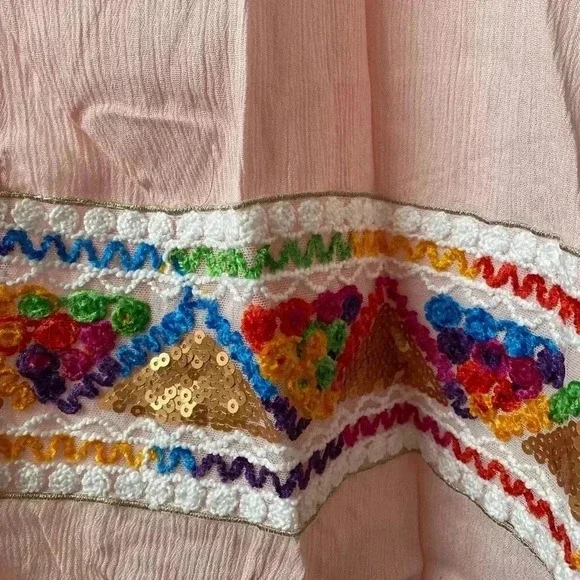 🆕Pink Embroidered Tassel-Front Open Cardigan 3X🆕 - Picture 3 of 4